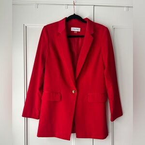 Calvin Klein Red Blazer women size 8